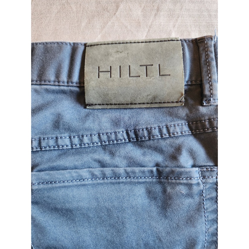 Hiltl Seth Blue Marzotto Super 100s Cotton Blend Trousers Mens 35/32 Chino Pants - Picture 6 of 10